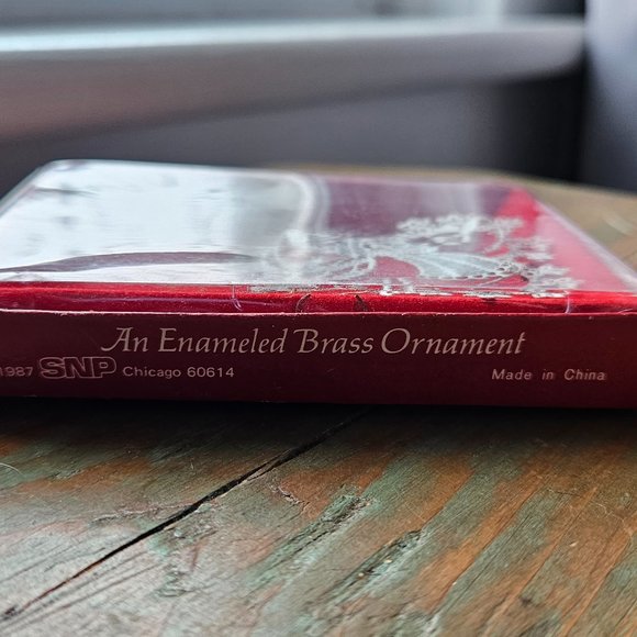 1987 Angel Christmas Enameled Brass Ornament - Picture 4 of 4